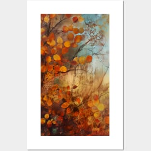 Rusty textured countryside autumn Posters and Art